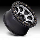 KMC KM237 Riot Beadlock Machined Satin Black Custom Truck Wheels 2